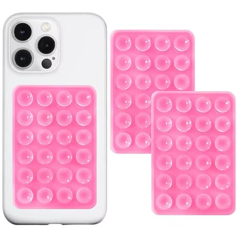 2 Pack Silicone Suction Phone Case Mount, Non Slip Sticky Phone Grip for Cellphone for Strong Grip Holder for Selfies and Videos
