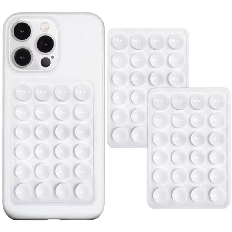 2 Pack Silicone Suction Phone Case Mount, Non Slip Sticky Phone Grip for Cellphone for Strong Grip Holder for Selfies and Videos